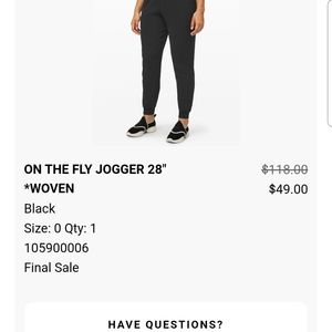 ON THE FLY JOGGER 28" *WOVEN